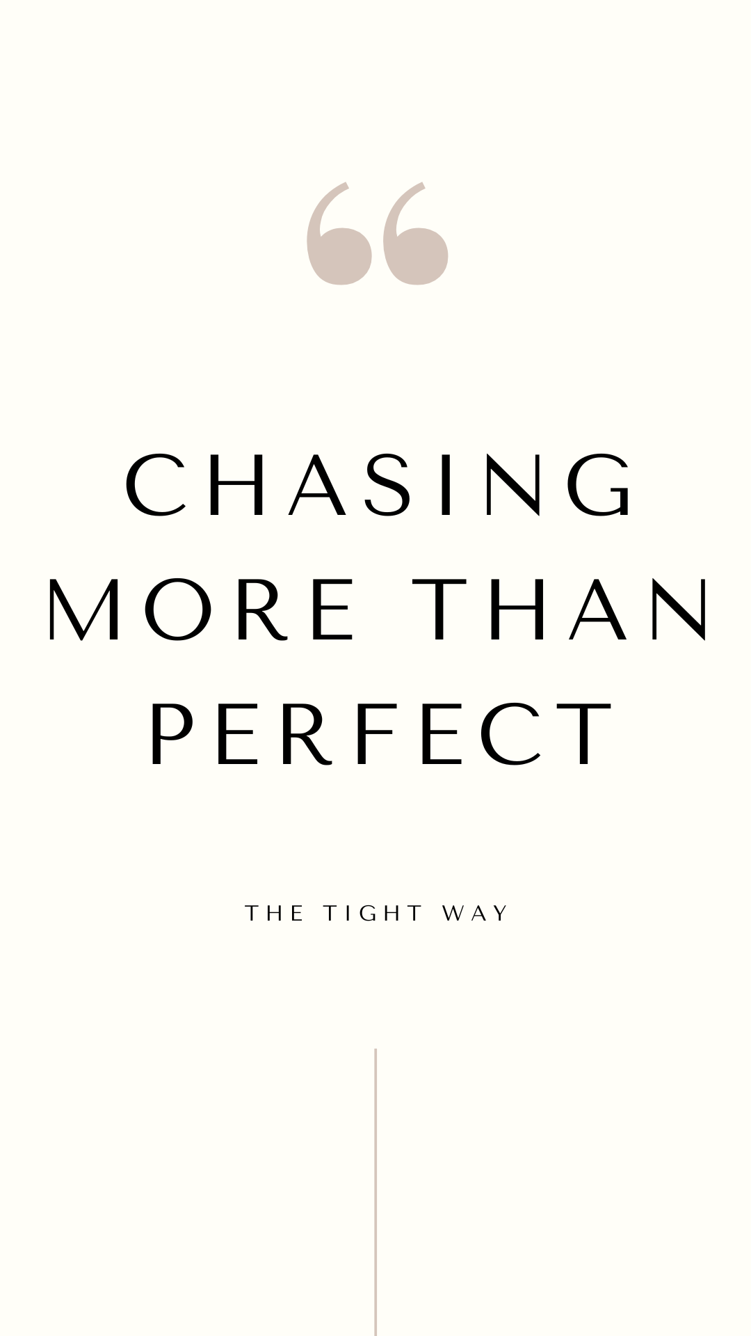 Perfection is not necessary for success